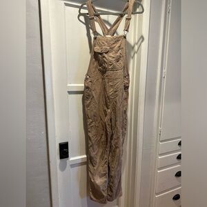 Tan corduroy overalls